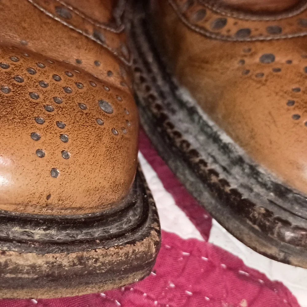 Vintage Mens Shoes Gilardini Italy Handmade Size 8 Spectator Brown Oxfords